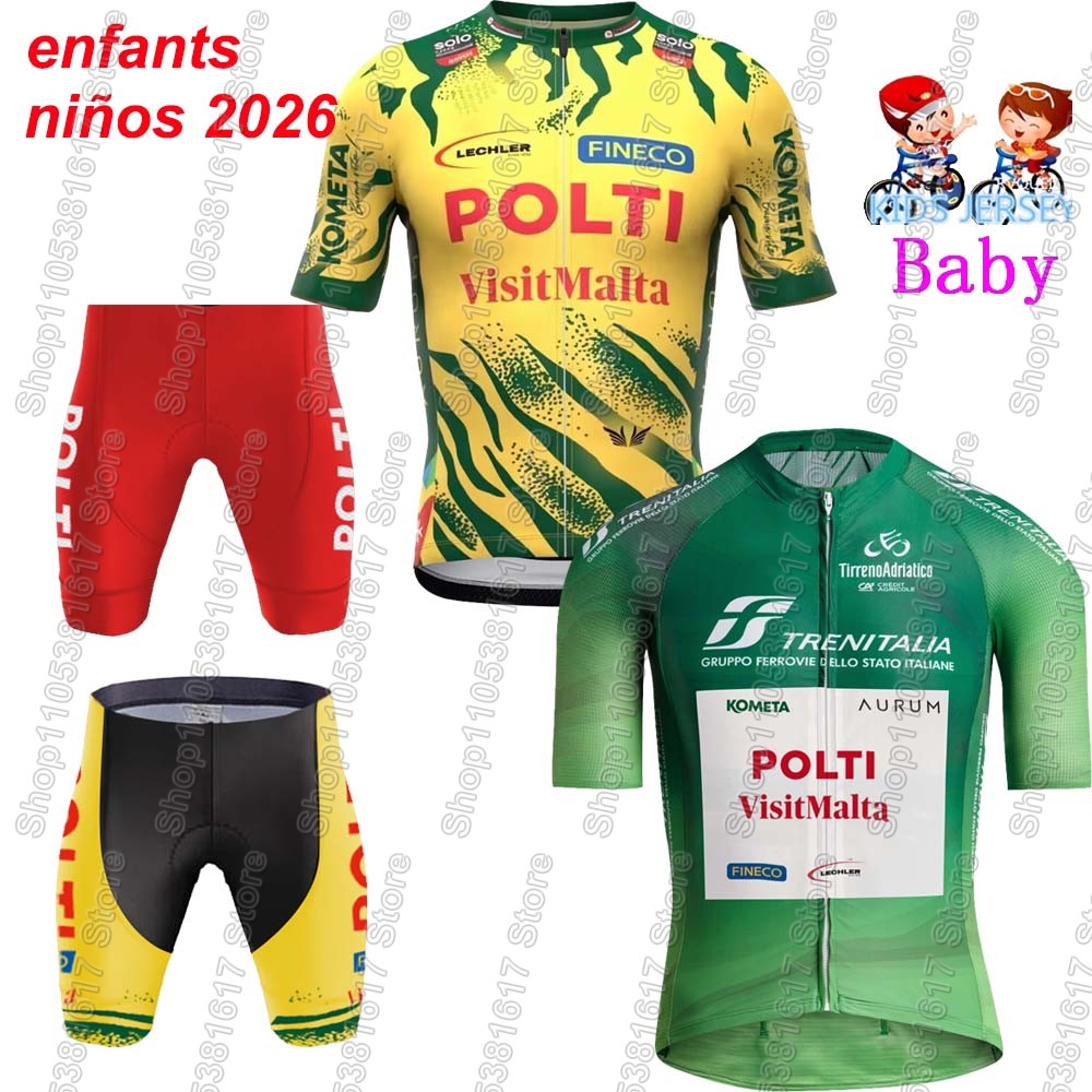 Summer Clothing Kids Sale - Kids Polti Visitmalta Team Cycling Jersey