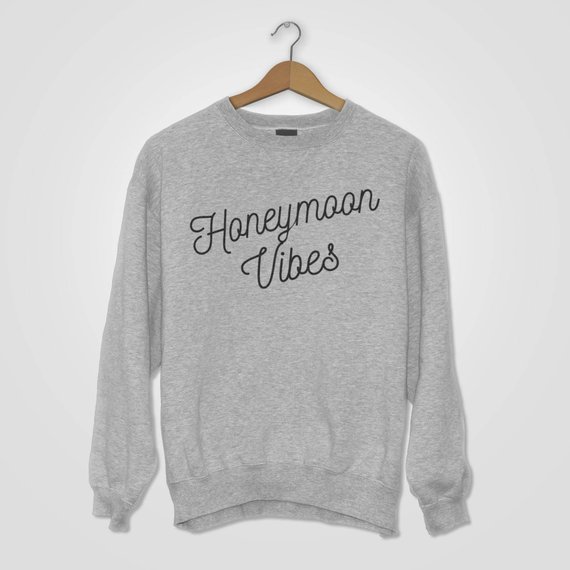 Summer Jumper Clothing - Sugarbaby Honeymoon Vibes Sweatshirt Wedding Gift
