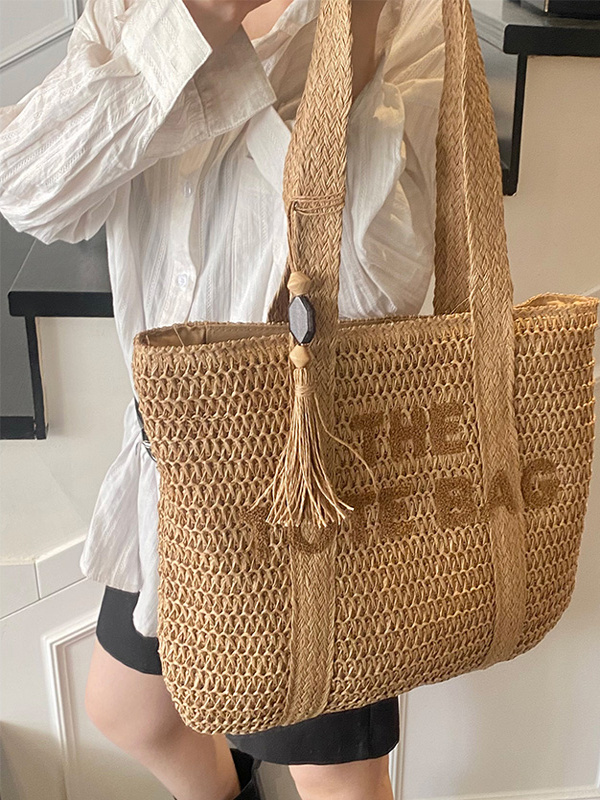 Beach Bag Straw - Summer Beach Travel Large Capacity Straw