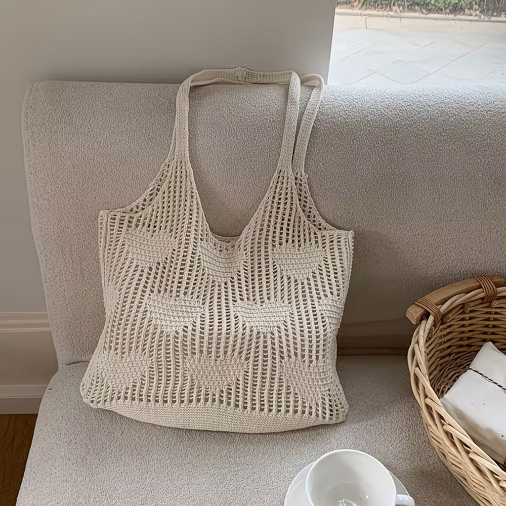 Beach Bag Straw - Women's Handwoven Straw Handbag - Large