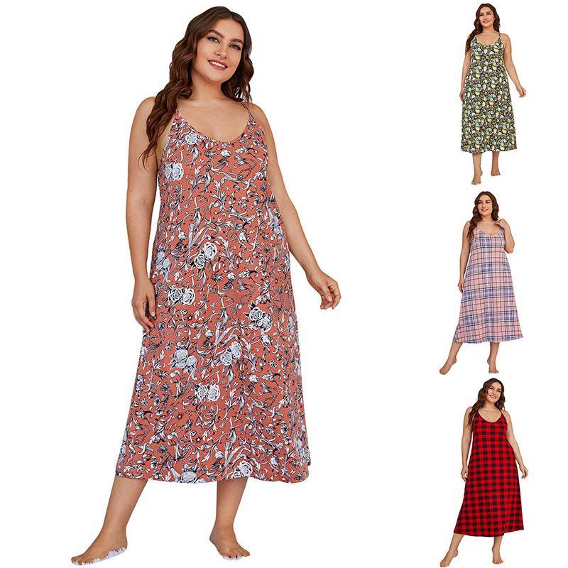 Summer Clothing Plus - plus Size Sleep Dress Women 200
