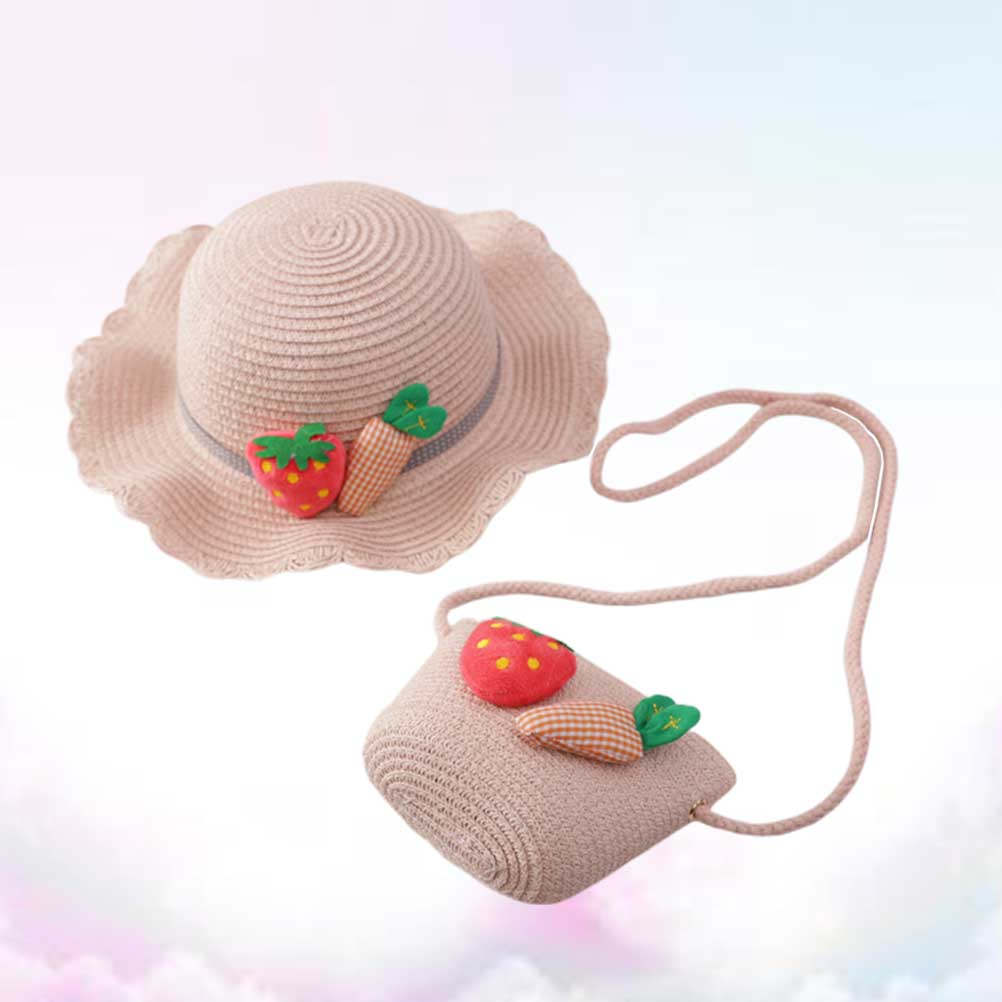1Set Kids Straw Sun Protection - đánh giá và giá Beach Bag Straw