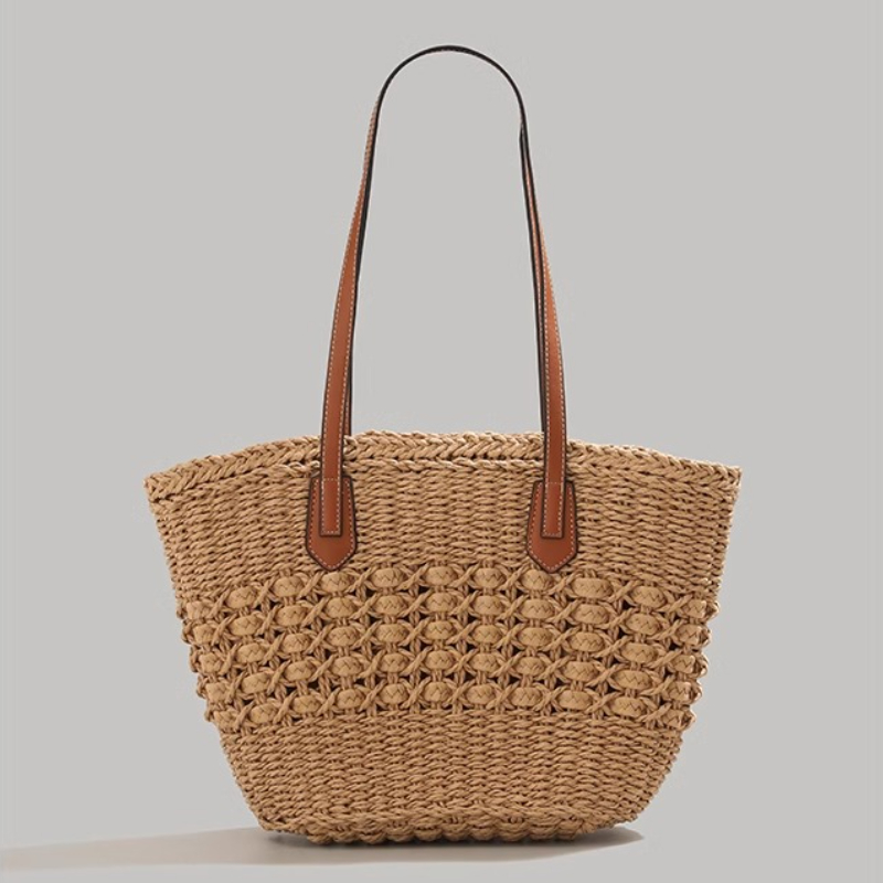 Extra-Large Foldable Straw Tot - đánh giá và giá Beach Bag Straw