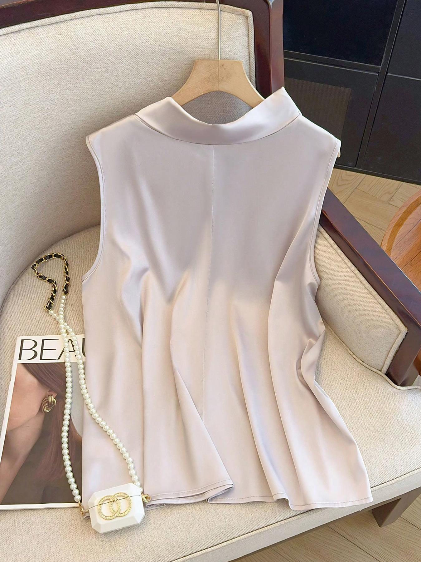 【Plus Size】 Solid Color Tie Fr - đánh giá và giá Summer Clothing Plus
