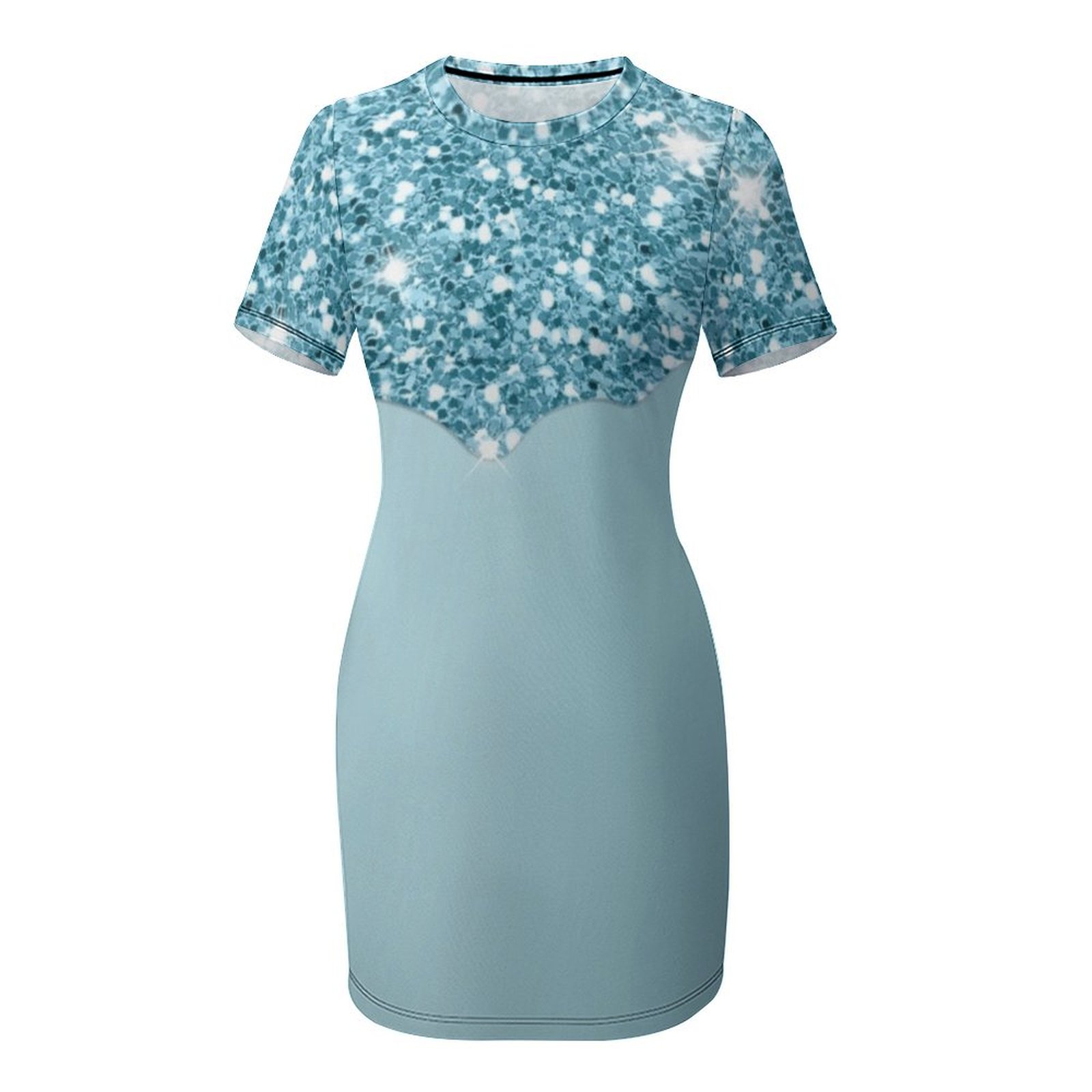 Dripping Sky Blue Glitter Sequ - đánh giá và giá Summer Clothing Drip