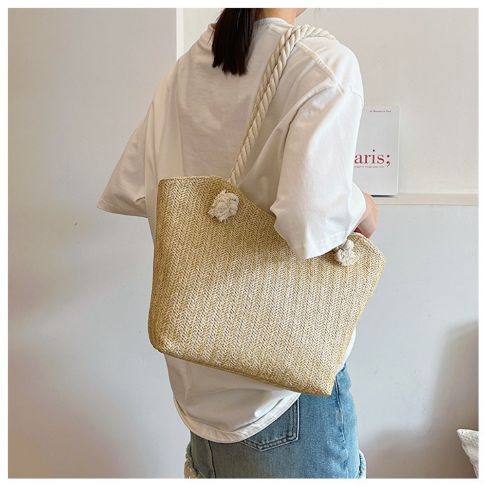 New Summer Beach Tote Bag Larg - đánh giá và giá Beach Bag Straw