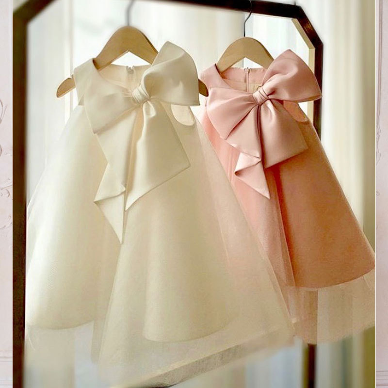 Mùa Hè 2021 Nơ Lớn Đầm Bé Gái  - đánh giá và giá Summer Clothing Toddler