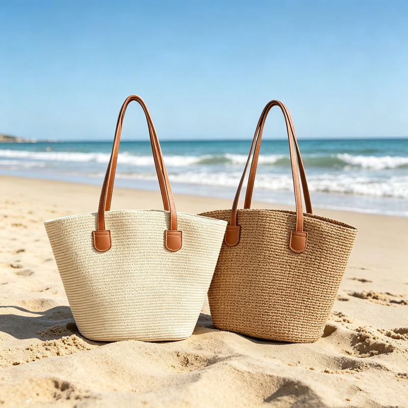 CLAREGQI  Women's Solid Color  - đánh giá và giá Beach Bag Straw