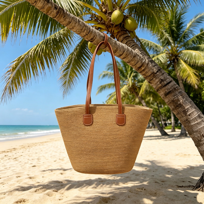 CLAREGQI  Women's Solid Color  - đánh giá và giá Beach Bag Straw