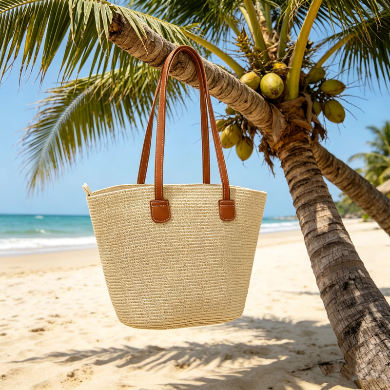 CLAREGQI  Women's Solid Color  - đánh giá và giá Beach Bag Straw