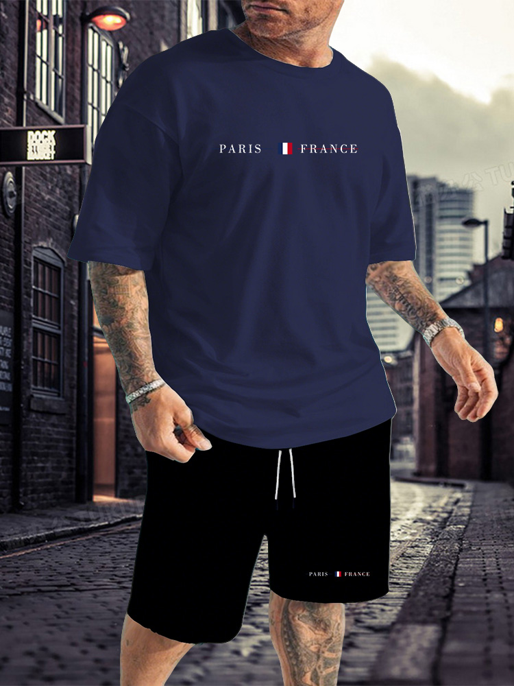 Men's Tracksuit 2 Piece O-neck - đánh giá và giá Summer Clothing Plus