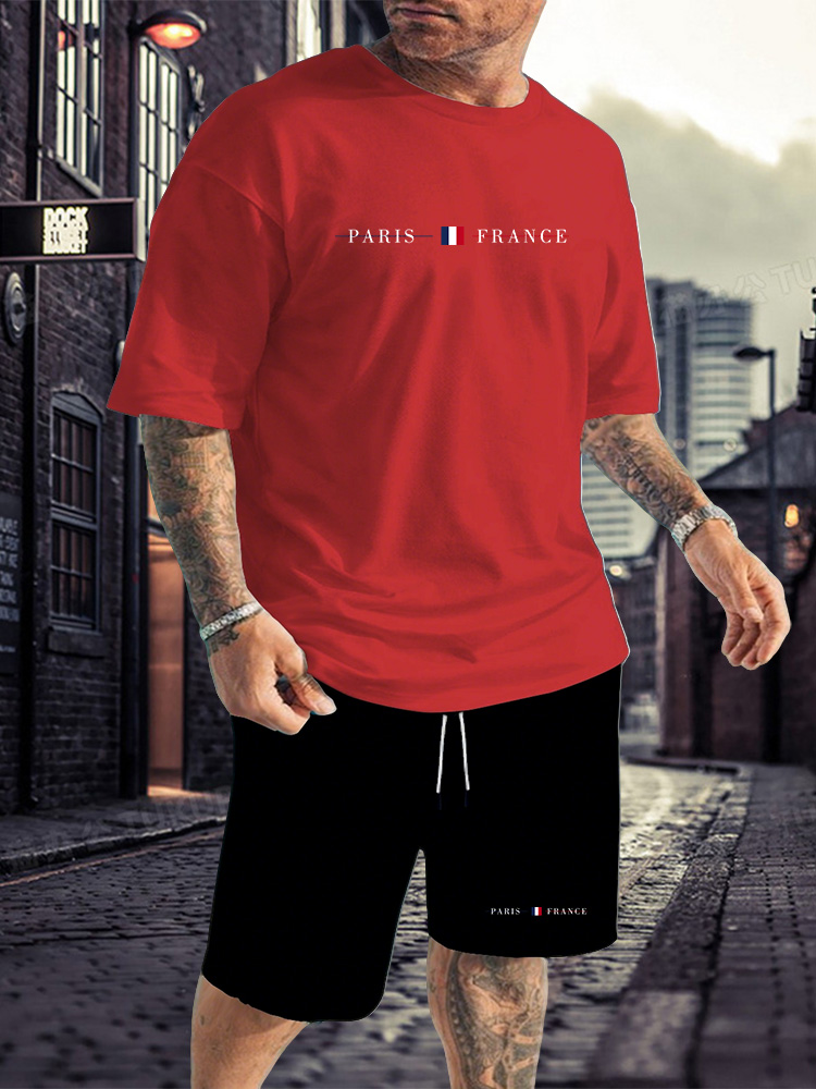 Men's Tracksuit 2 Piece O-neck - đánh giá và giá Summer Clothing Plus