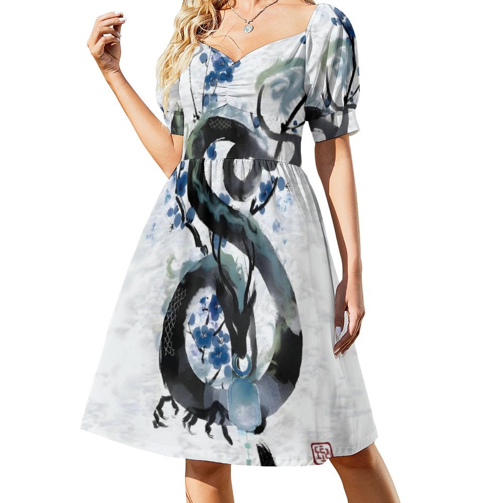 Japanese Blue Night Dragon Ink - đánh giá và giá Japan Summer Clothing Women