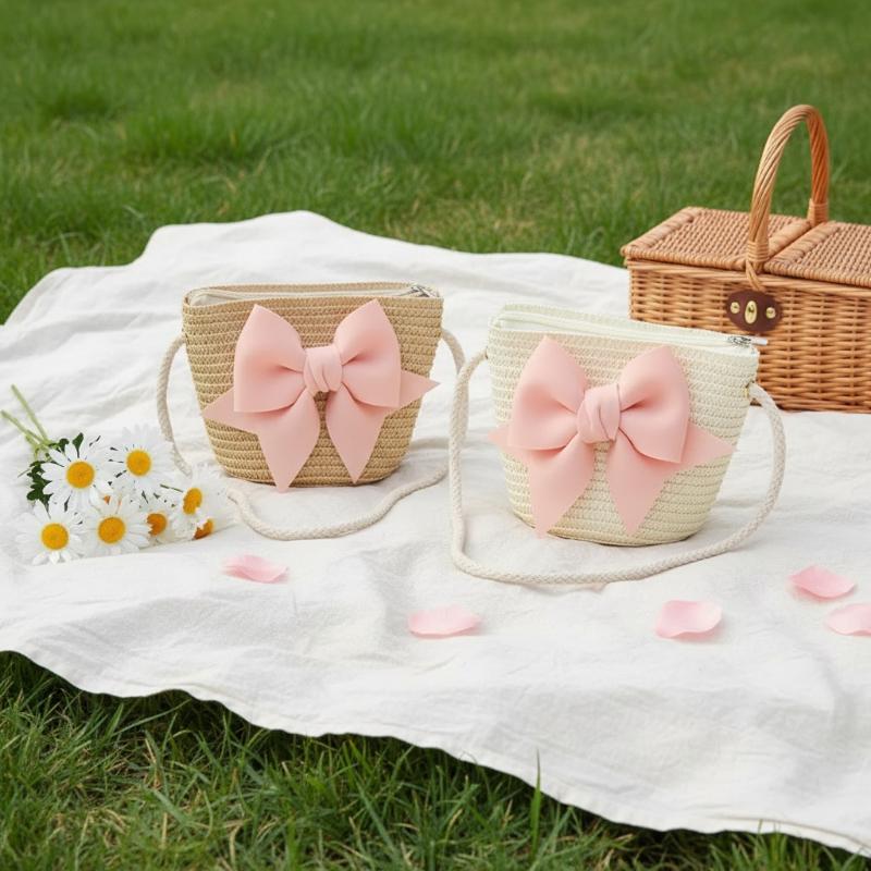 Baby Girls Woven Straw Shoulde - đánh giá và giá Beach Bag Straw