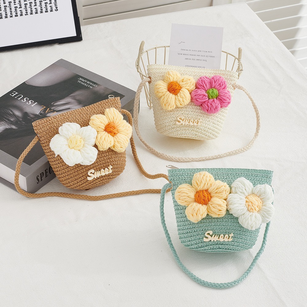 New Zipper Straw Bag Flower Pr - đánh giá và giá Beach Bag Straw
